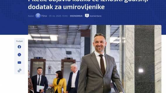 6 eura po godini staža, uvreda umirovljenicima i pljuska zdravom razumu!
