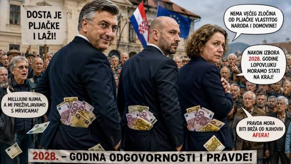 Ima li većeg zločina od pljačke vlastitog naroda uz lažno domoljublje!?