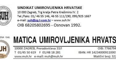 Javne inicijative umirovljeničkih udruga glede poreza i doprinosa i mirovinskog sustava