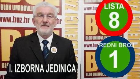 Milivoj &Scaron;pika predsjednik BUZ-a i nositelj liste u I. izbornoj jedinici se obratio biračima