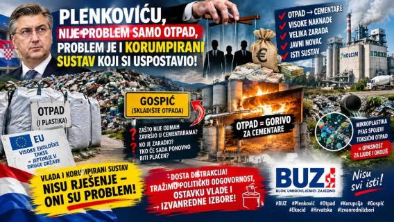Plenkoviću, nije problem samo otpad, problem je i korumpirani sustav koji si uspostavio!?