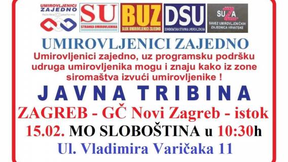 Poziv na javnu tribinu i tiskovnu konferenciju u Zagrebu 15.02.2024.